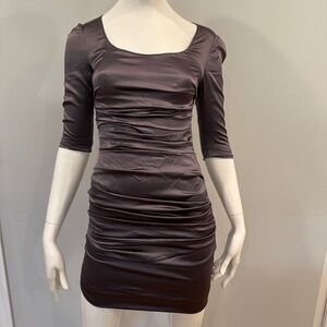 Dolce & Gabbana Ruched Silk Mini Dress